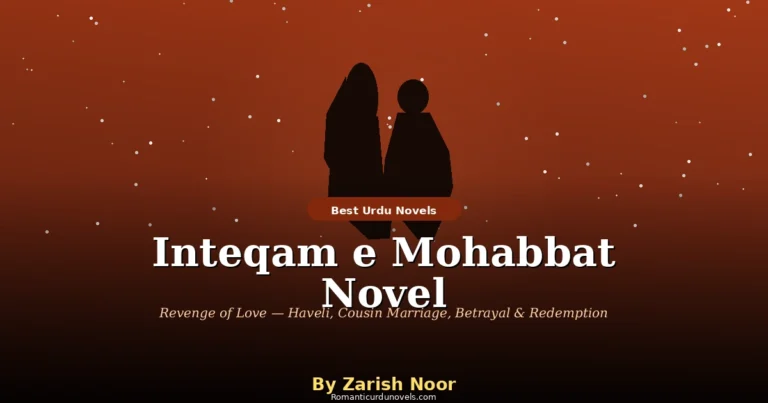 Inteqam e Mohabbat Novel By Zarish Noor