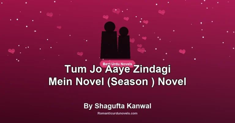 Tum Jo Aaye Zindagi Mein Novel (Season ) Novel By Shagufta Kanwal